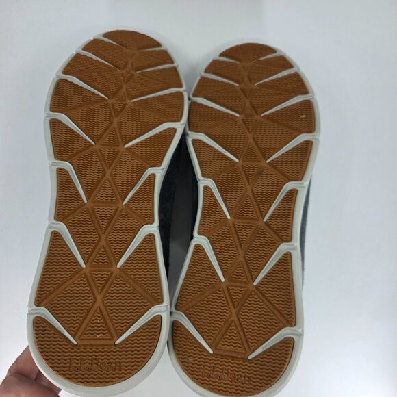 LL Bean Shoes Mens Size 10 Iron Gum Soles Gray Downeast Slip Ons Wool 522894